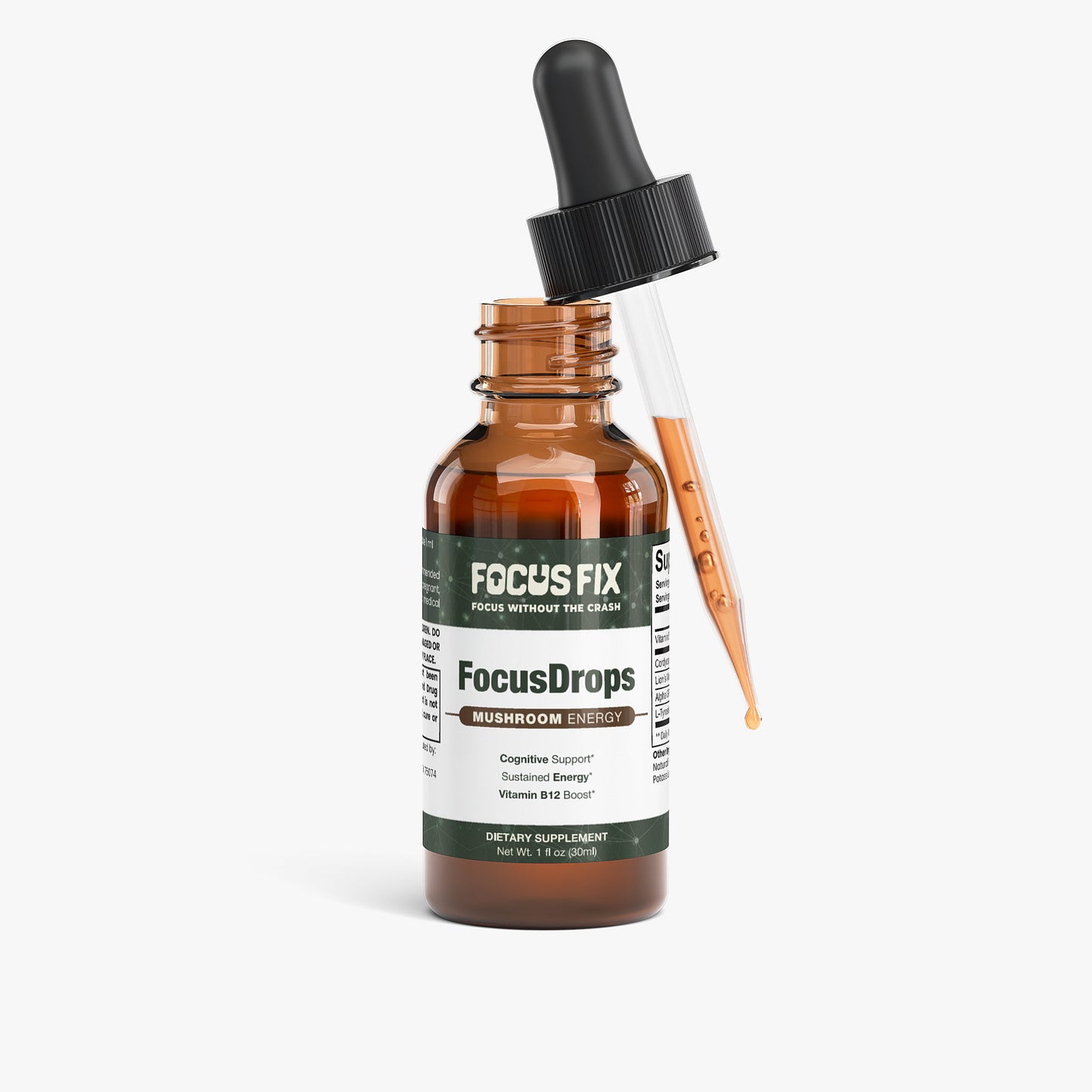 FocusDrops - Liquid Nootropic & Mushroom Blend