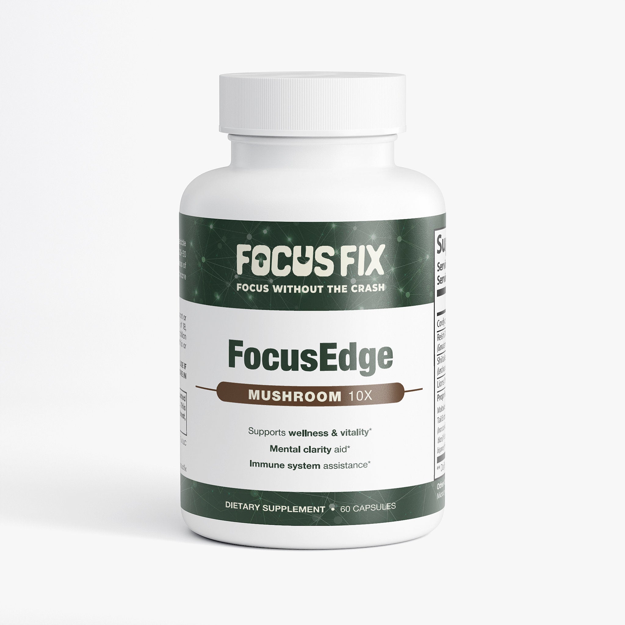 FocusEdge - 10-in-1 Mushroom Complex for Mental Clarity