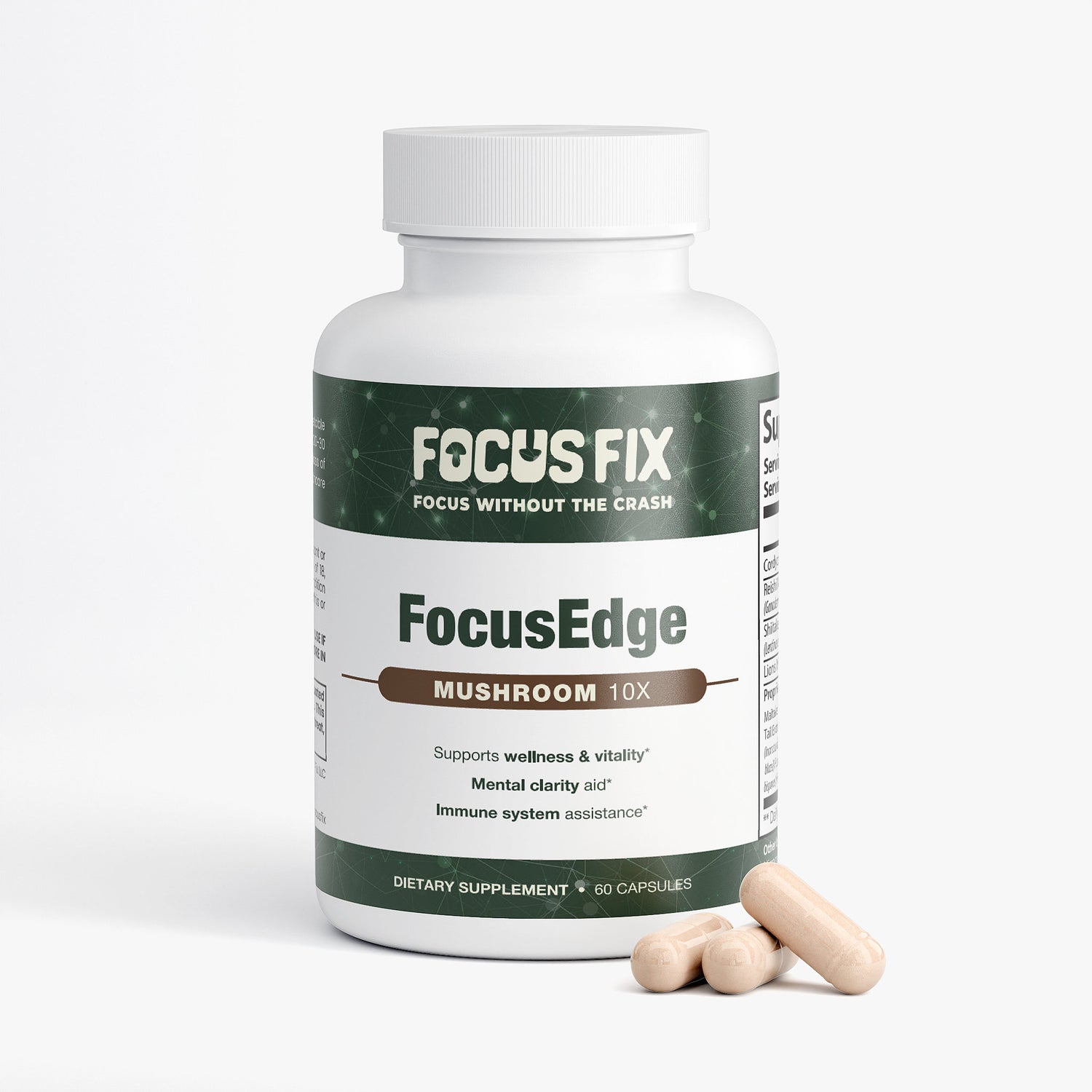 FocusEdge - 10-in-1 Mushroom Complex for Mental Clarity