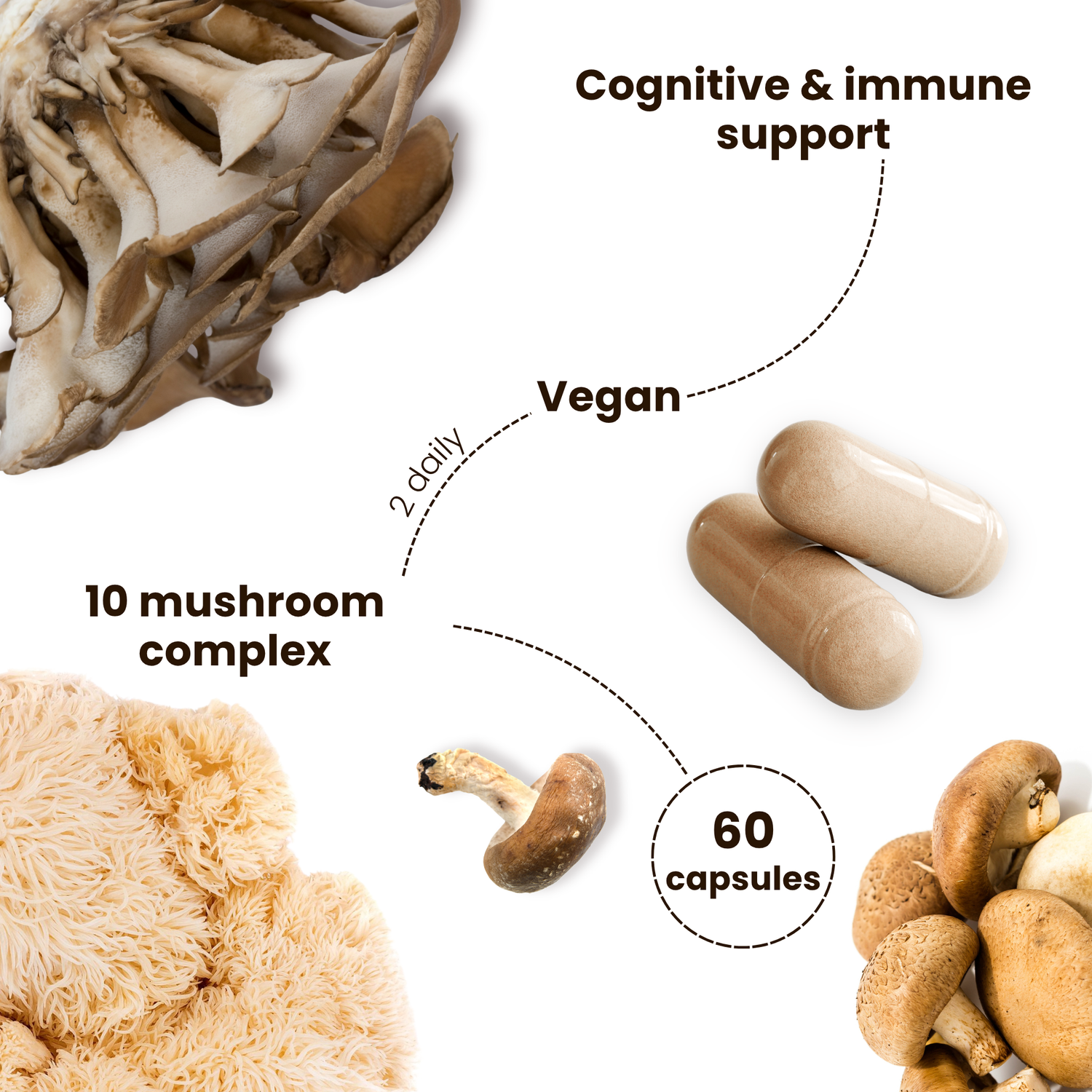 FocusEdge - 10-in-1 Mushroom Complex for Mental Clarity