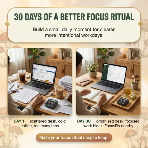 FocusStrips: Mushroom-Powered Focus Support